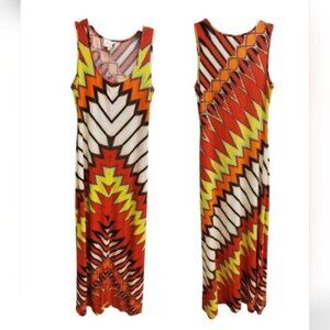 Western Maxi Dress Tribal Aztec Jersey Stretchy Cowgirl Rodeo